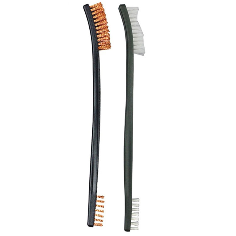 Dvojna uporabna ročna krtača za čiščenje pištol, medeninaste žice